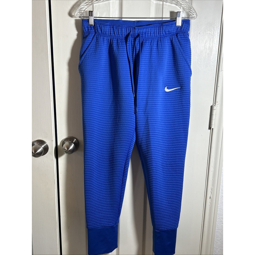 Nike Dri-Fit Double Knit Tapered Training Pants Blue‎ AQ3515-494 Womens L